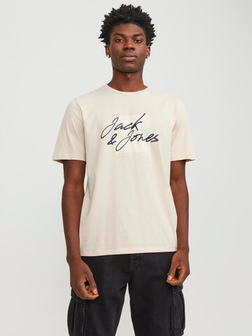 T-Shirt 'ZURI' JACK & JONES en beige : devant