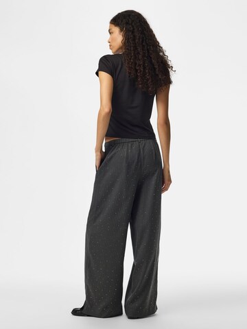 PIECES Wide leg Broek 'PCFalka' in Grijs