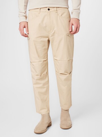 DENHAM - Tapered Pantalón 'HUNT' en beige: frente