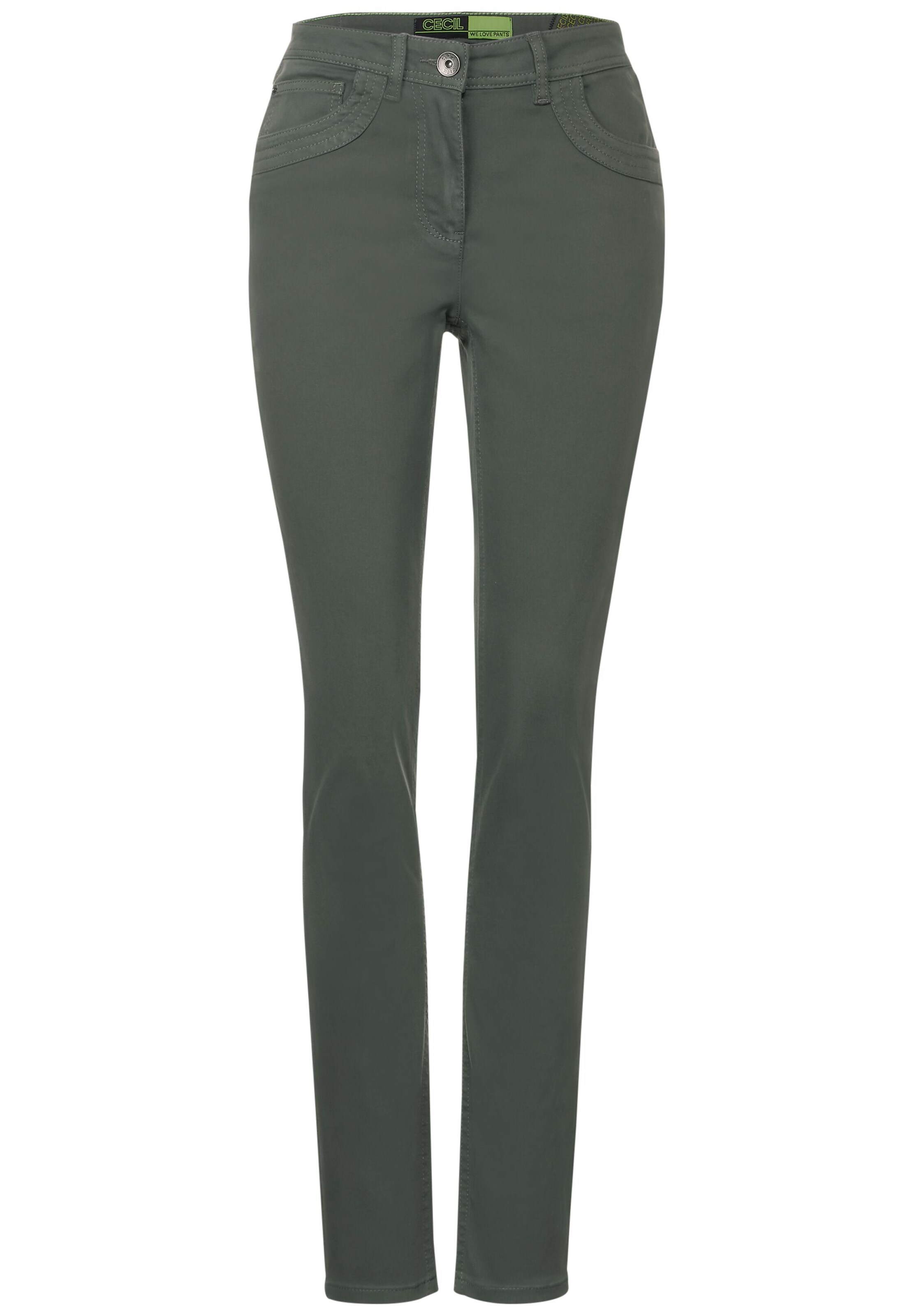 CECIL Slimfit Hose in Grün: Vorderseite