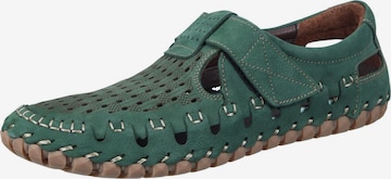 MANITU Classic Flats 'Slings' in Green: front