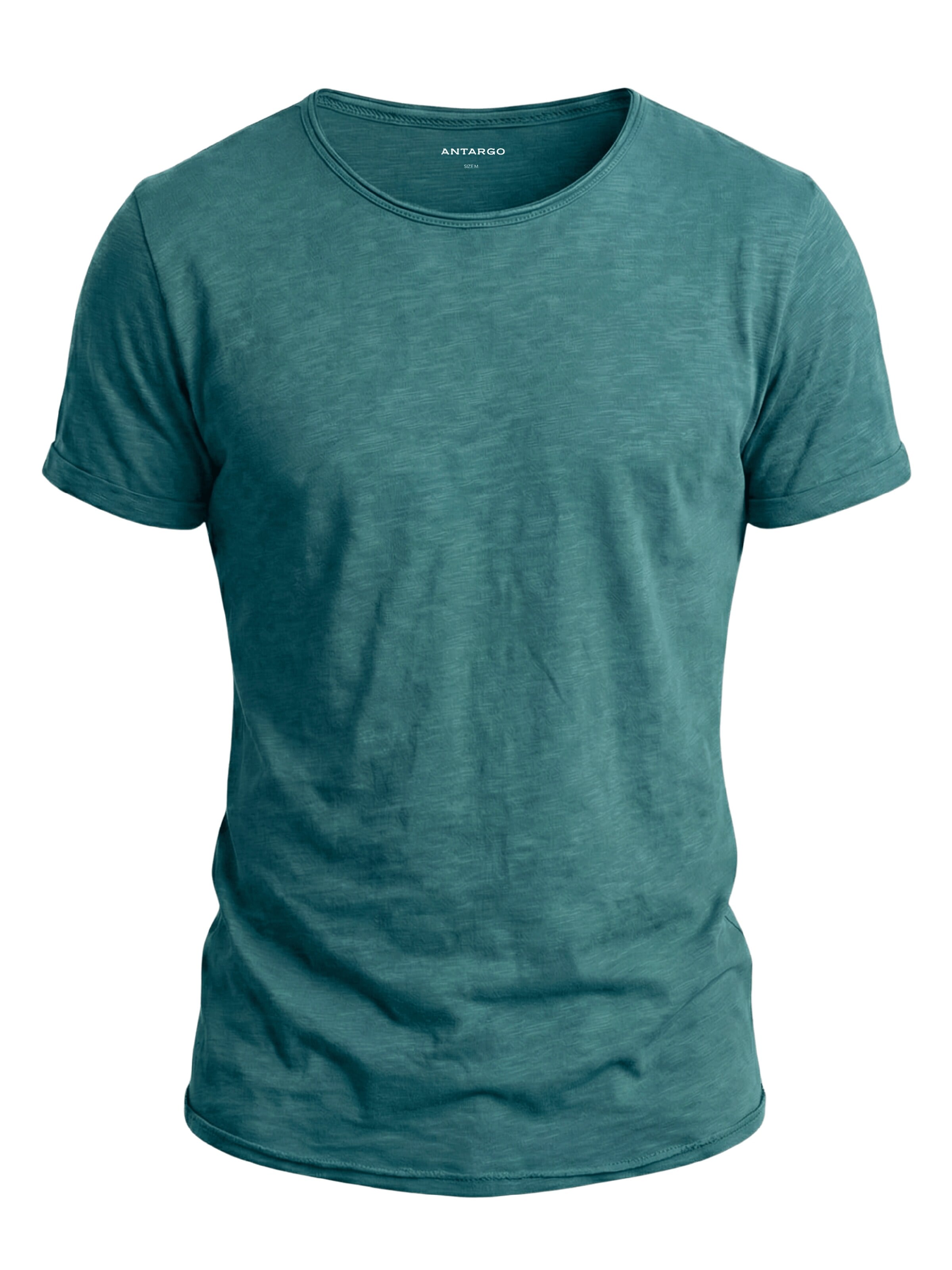 Antargo Shirt 'Basic Open Edge' in Blue: front