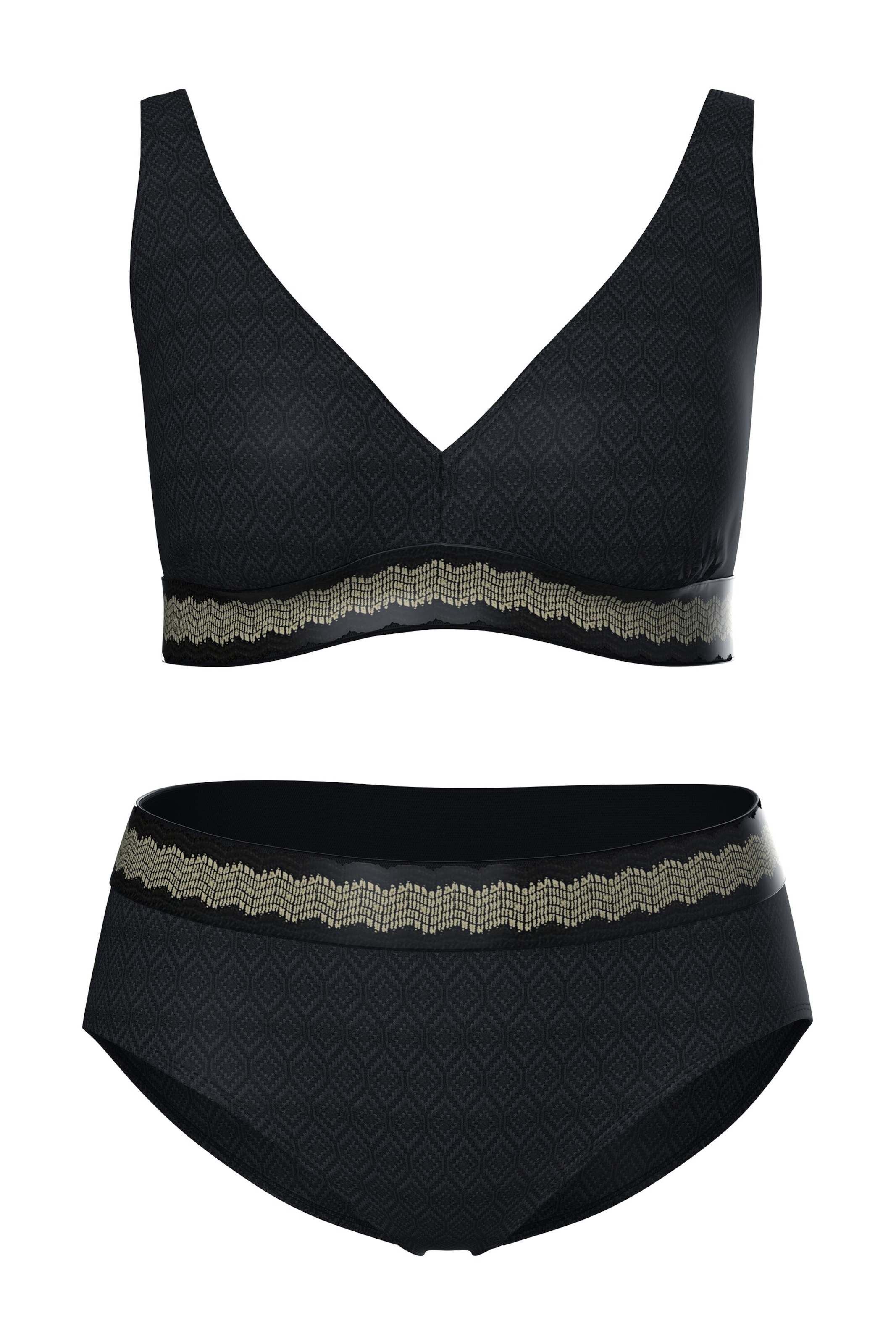 Ulla Popken Minimizer Ondergoedsets in Zwart: voorkant