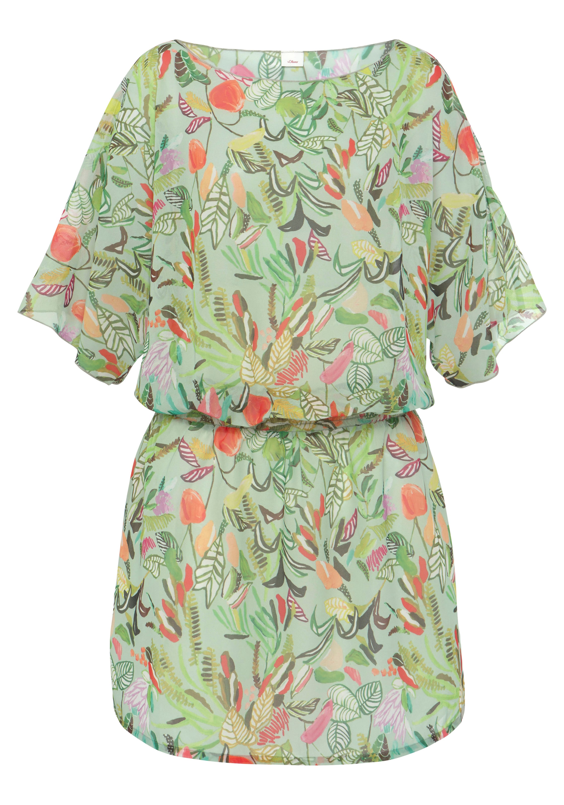 s.Oliver Shirt Dress in Green: front