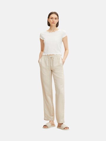 TOM TAILOR Loosefit Hose in Beige: predná strana