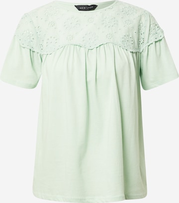 NEW LOOK Blouse 'BRODERIE YOKE' in Green: front