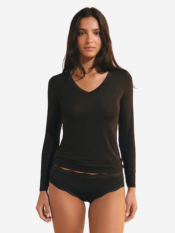 Camicia da notte 'Warme Up Lace' di ETAM in nero