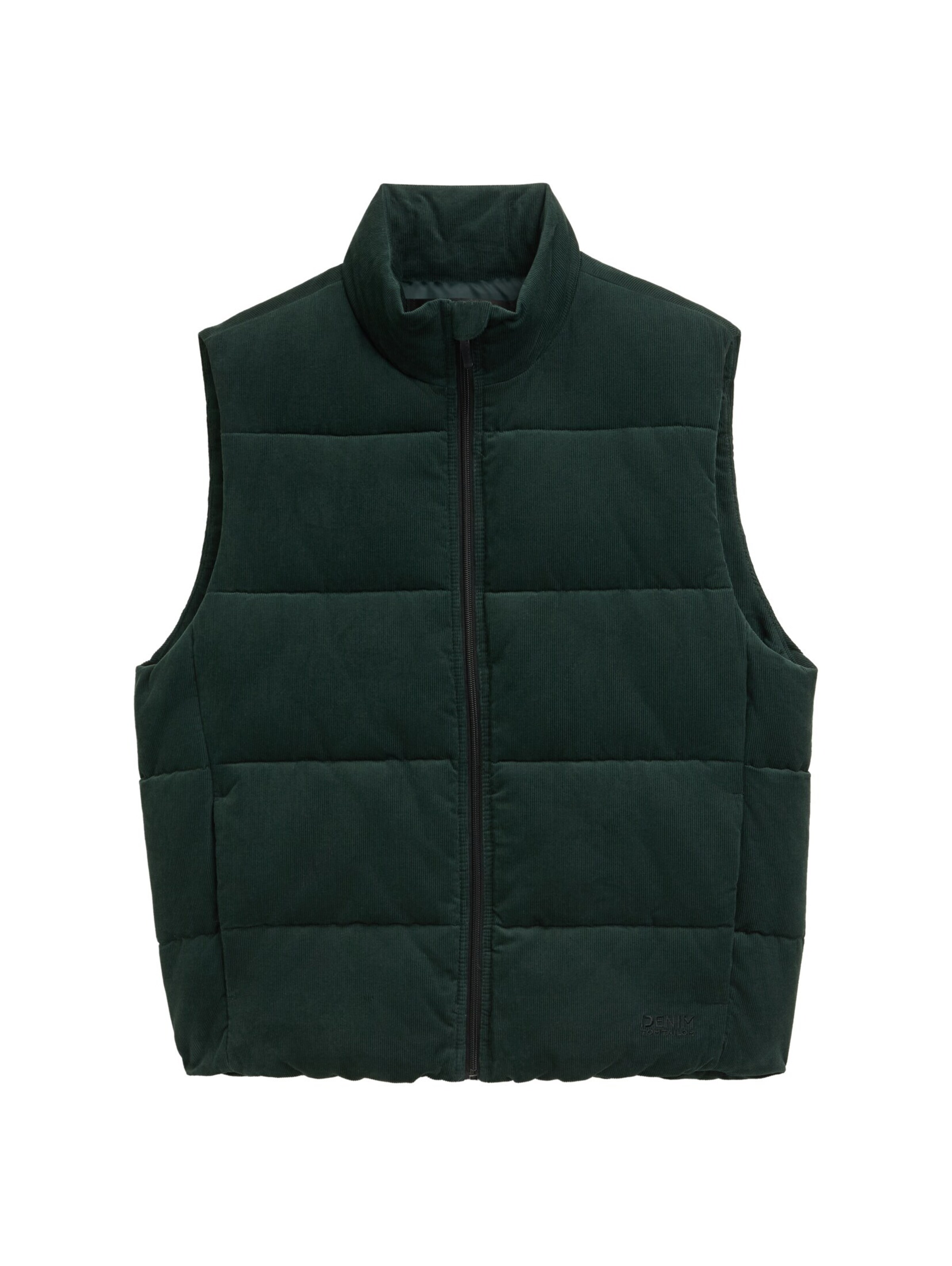 TOM TAILOR DENIM Bodywarmer in Groen: voorkant