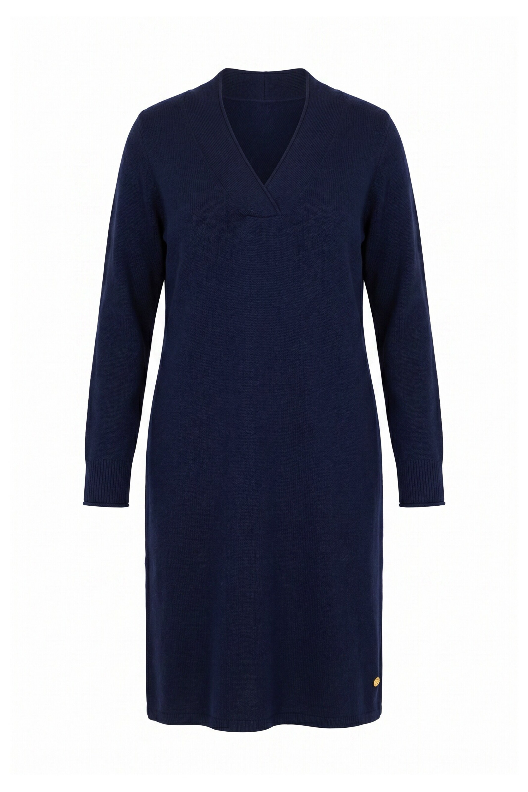 Ulla Popken Knitted dress in M-L in marine blue, Item view