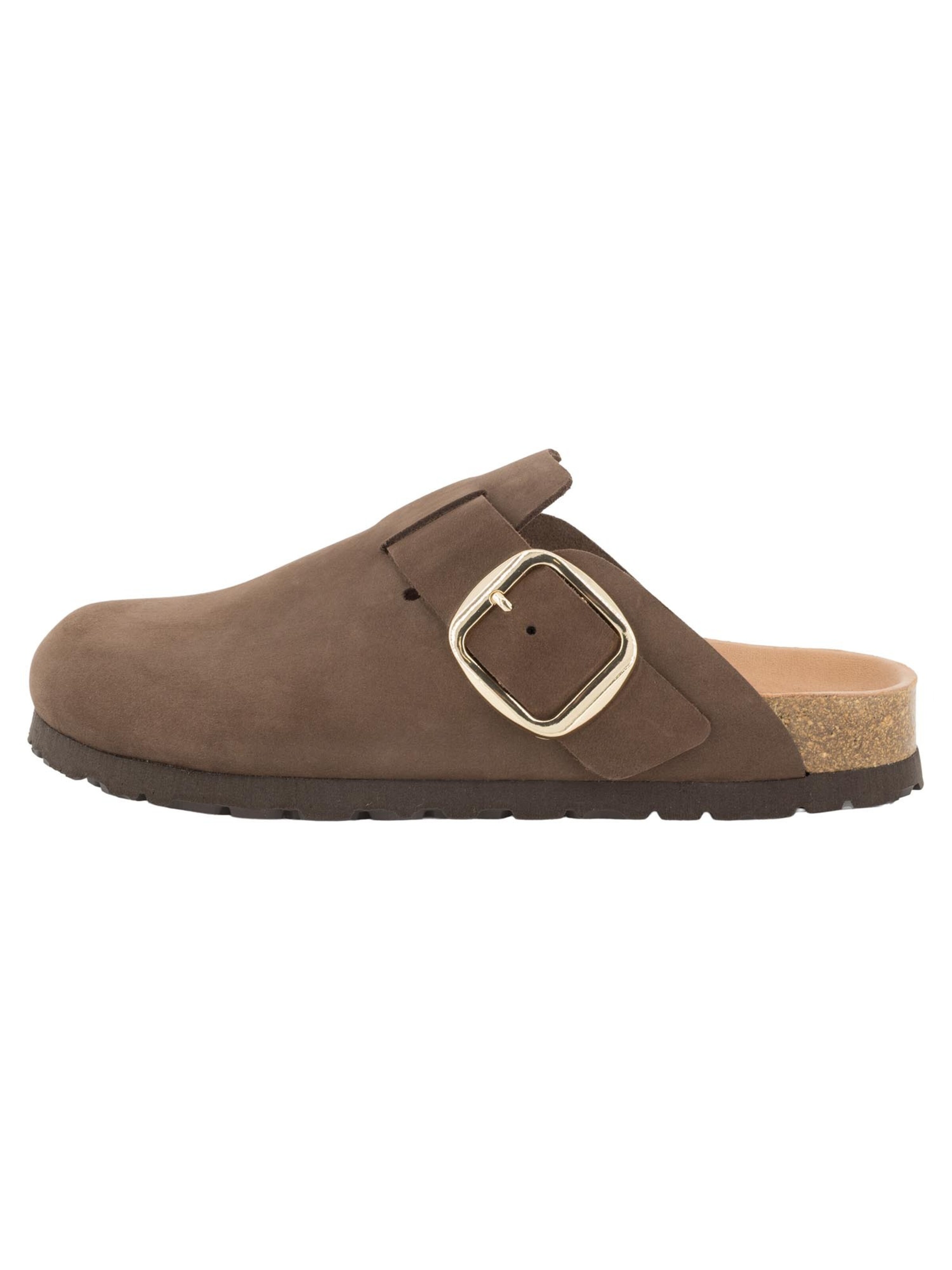 Piece Of Mind Clogs 'Comfort'‌ in Braun: Vorderseite