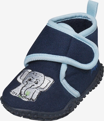 PLAYSHOES Slippers 'Elefant' in Blue: front