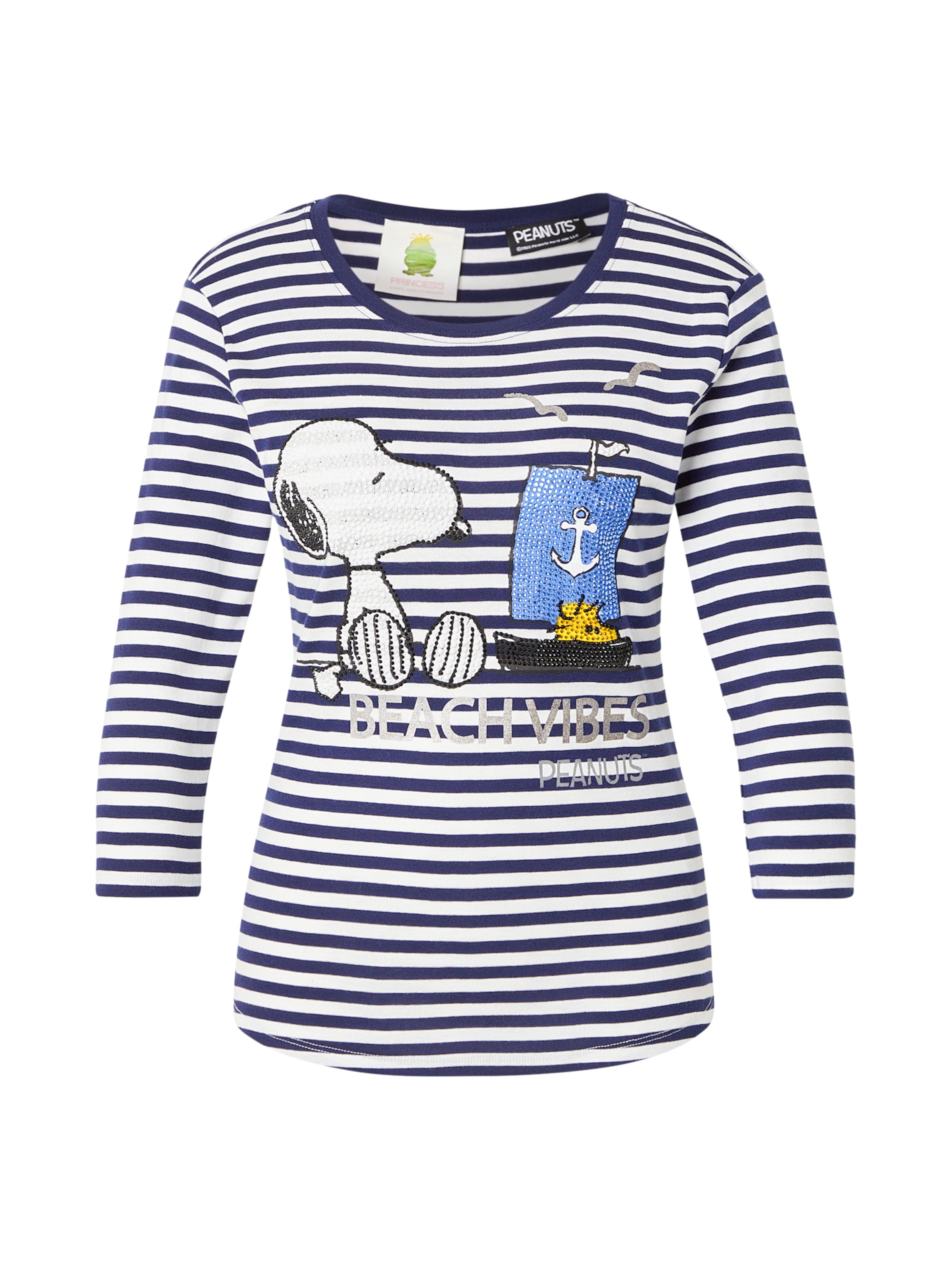 T-shirt 'SNOOPY BEACH' PRINCESS GOES HOLLYWOOD en bleu : devant