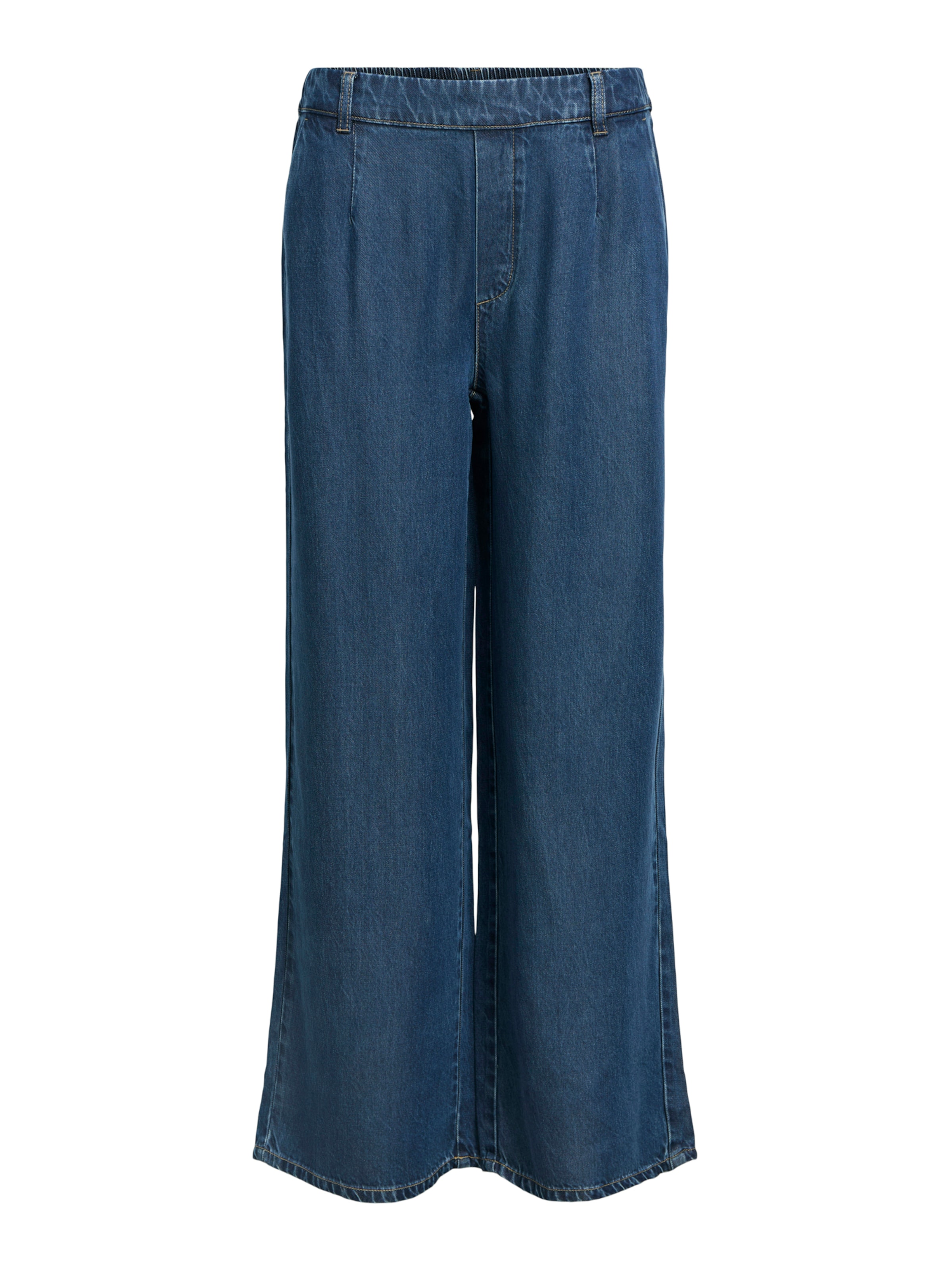 OBJECT Wide leg Jeans 'OBJFRAME LISA' in Blauw: voorkant