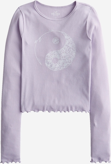 HOLLISTER T-shirt en lilas / blanc, Vue avec produit