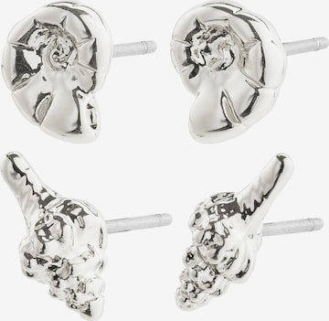 Boucles d'oreilles 'Force' Pilgrim en argent : devant