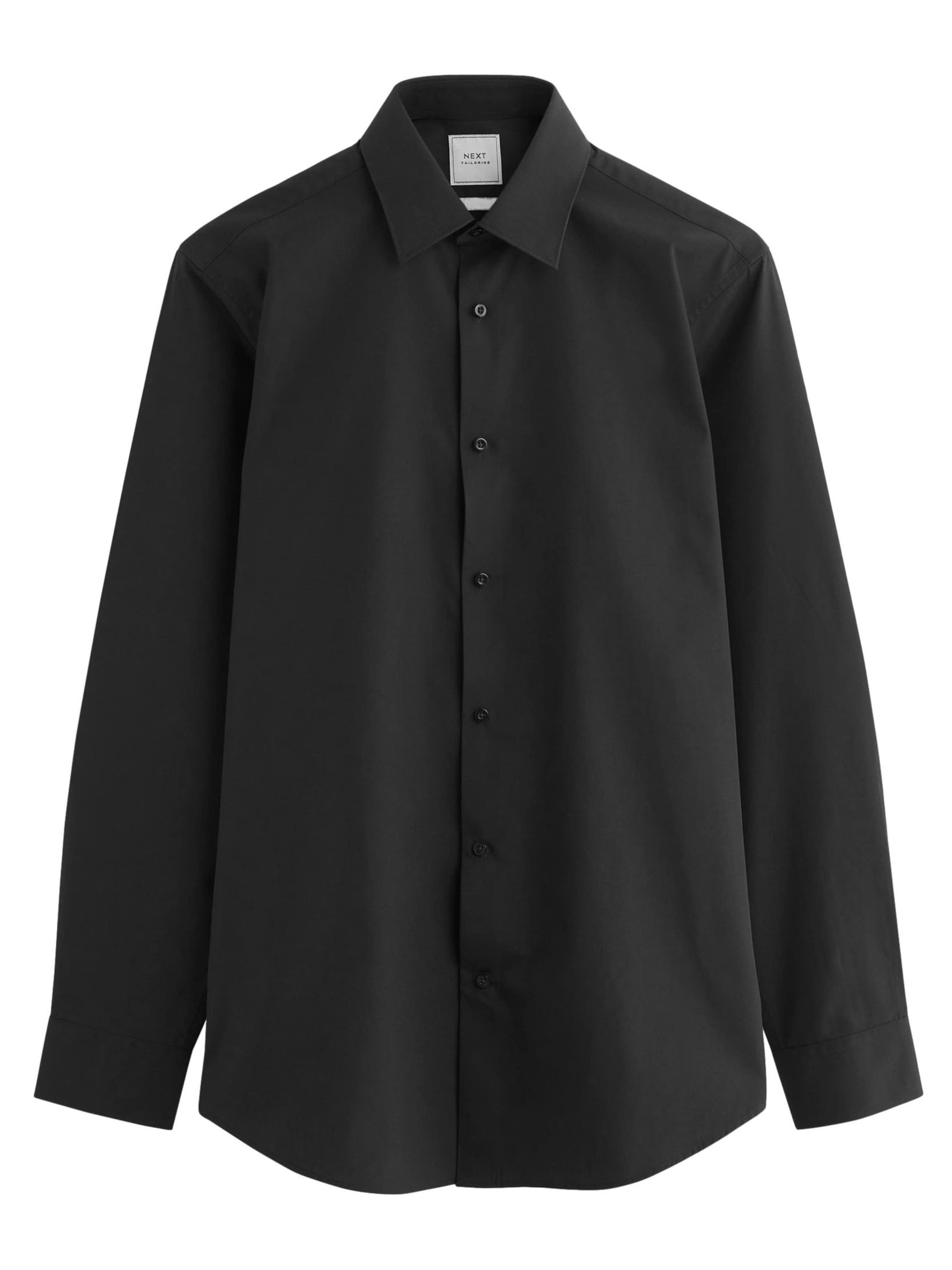 Next Regular fit Πουκάμισο σε μαύρο: μπροστά