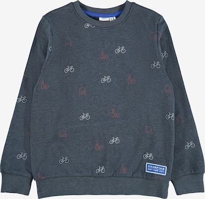 NAME IT Sweatshirt 'Lescho' in de kleur Marine / Duifblauw / Rood / Wit, Productweergave