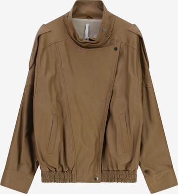 IMPERIAL Übergangsjacke 'IMPERIAL BOMBER IN PELLE GIUBBINO' in Braun: Vorderseite