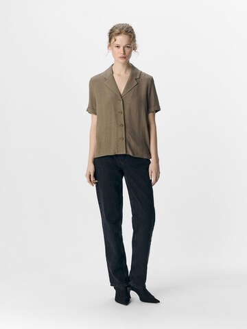 OBJECT Bluse 'SANNE' i brun