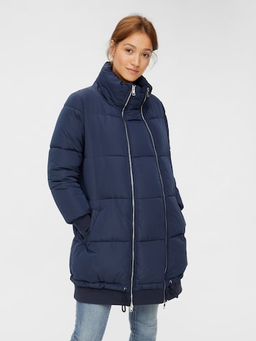 MAMALICIOUS Winter Jacket in Blue: front