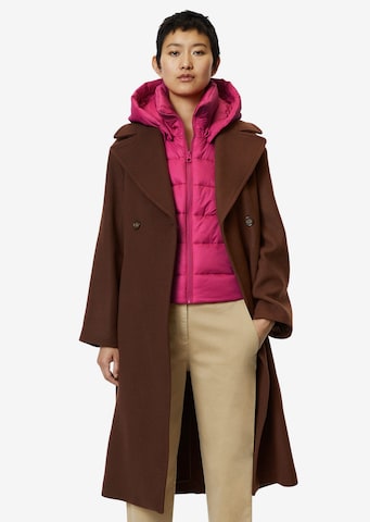 Manteau mi-saison Marc O'Polo en marron : devant