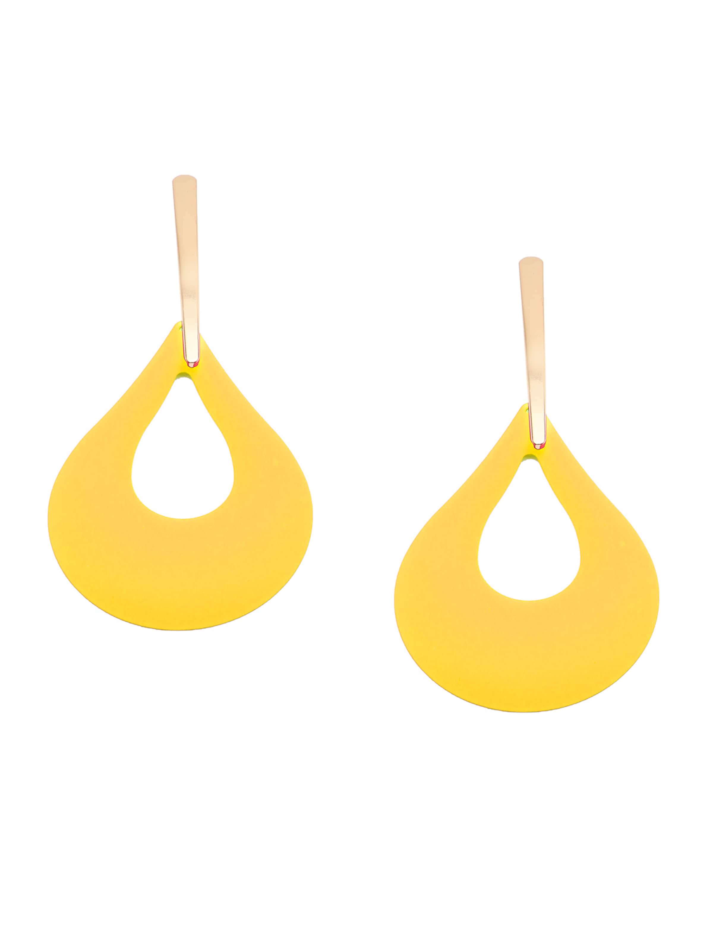 SOHI Náušnice 'Riddhi' - Žltá: predná strana