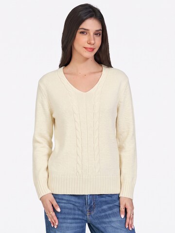 Pull-over Imily Bela en beige : devant