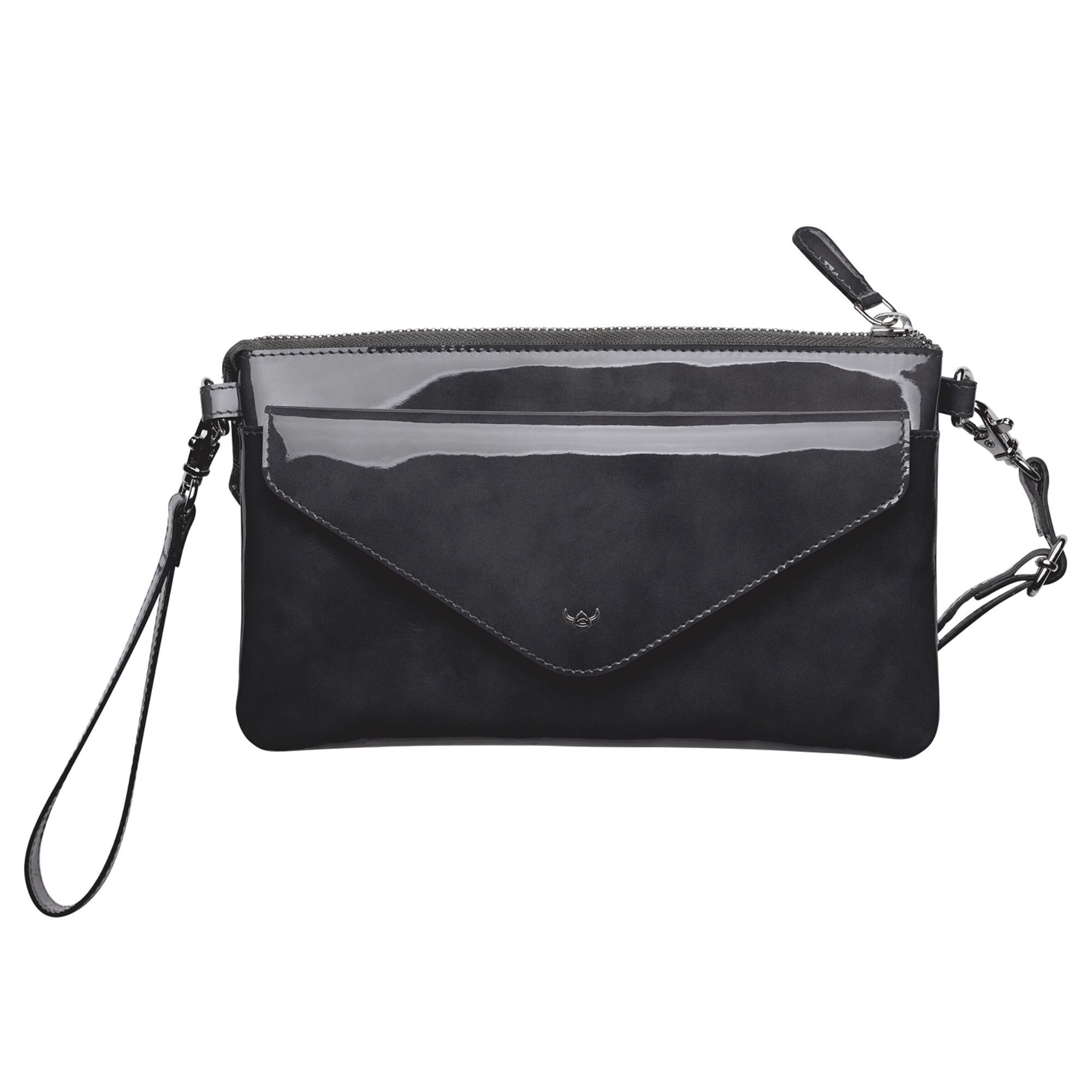 GOLDEN HEAD Clutch 'Carrara' in Grey: front