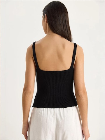 Bianco Lucci Gebreide top in Zwart