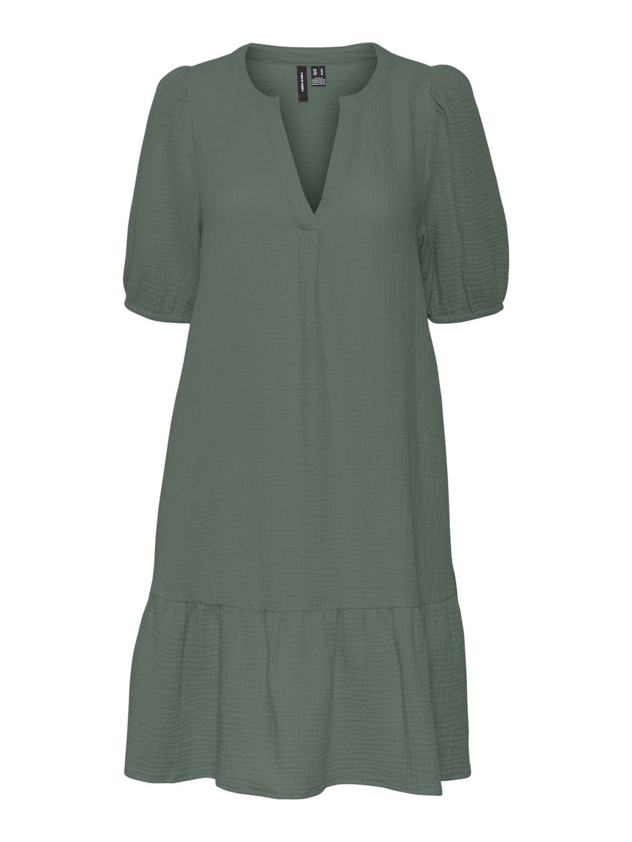 VERO MODA Šaty 'VMNATALI' – zelená: přední strana