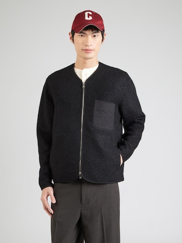 DRYKORN Fleece Jacket 'JOHNAN 10' in Black: front