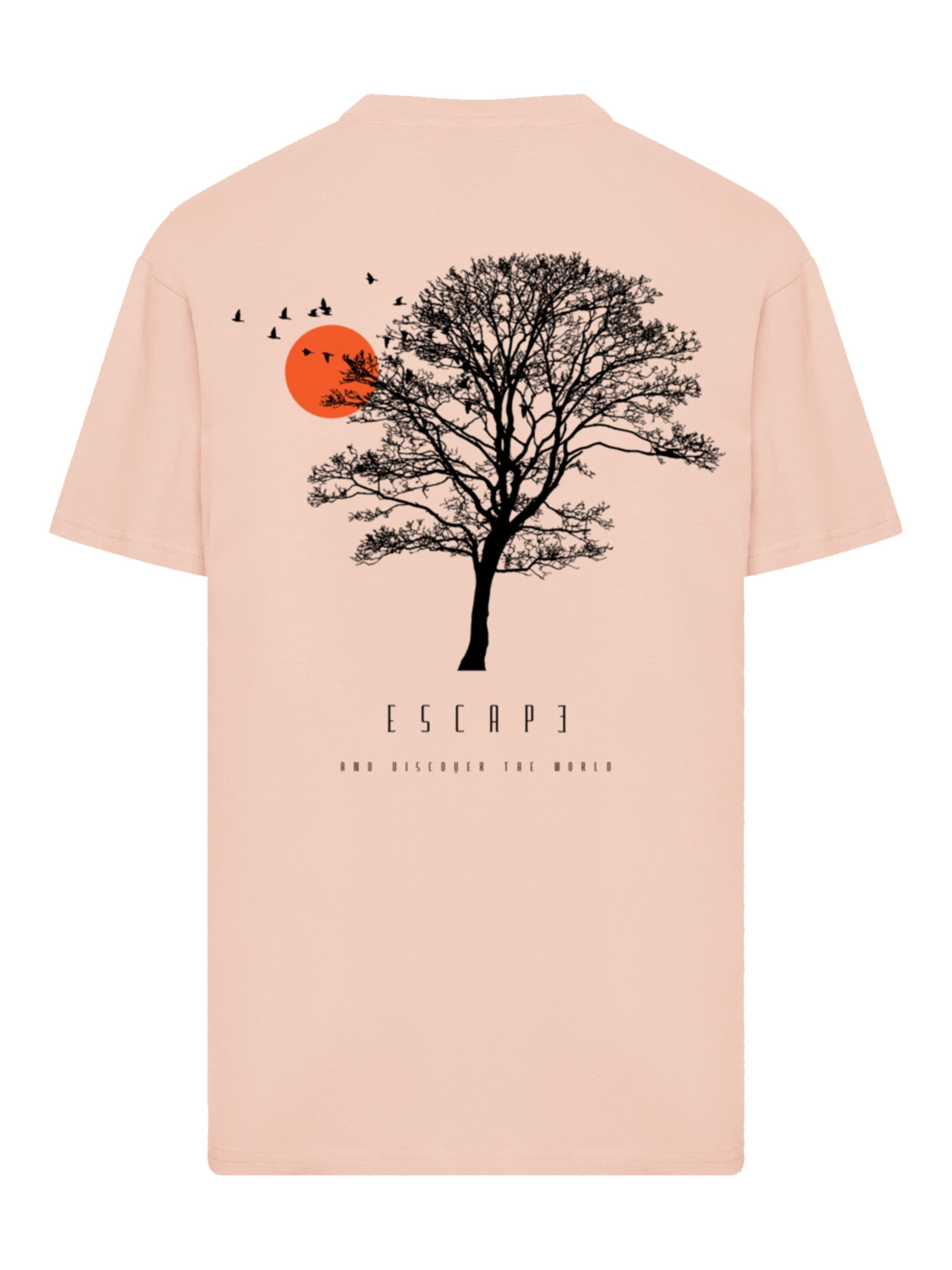 F4NT4STIC Shirt 'Escape Discover the World Tree Birds' in Pink: front