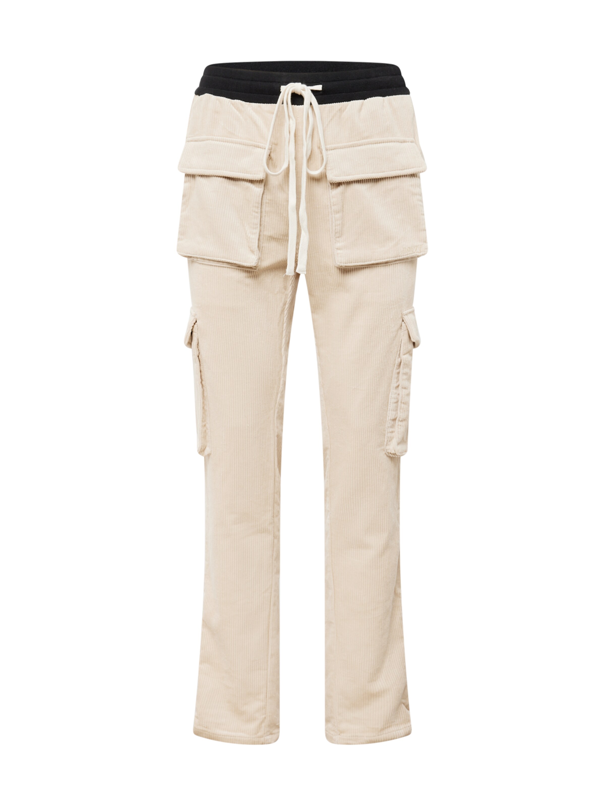 MOUTY Normalny krój Bojówki w kolorze beżowy: przód