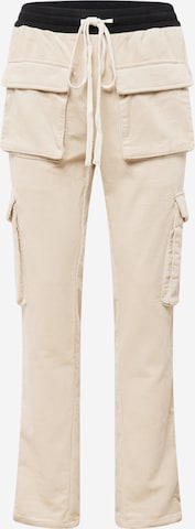 MOUTY - regular Pantalón cargo en beige: frente