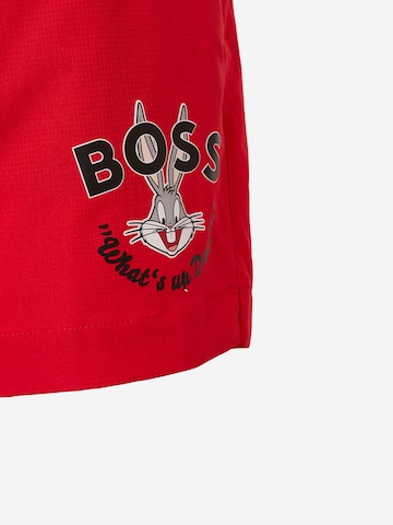 BOSS Black - Calções de banho 'FLO' em vermelho