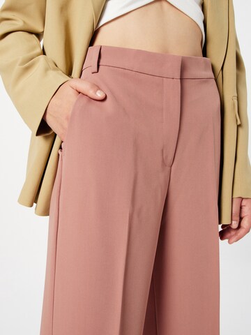 Sisley - Pierna ancha Pantalón de pinzas en rosa
