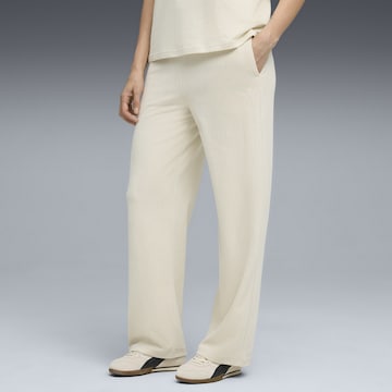 PUMA Loosefit Broek 'Essentials Elevated' in Beige: voorkant