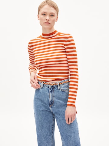 ARMEDANGELS Sweater 'ALAANI' in Orange: front