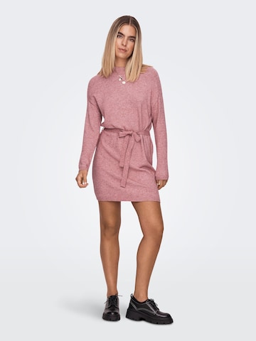 ONLY - Vestido de malha 'Leva' em rosa