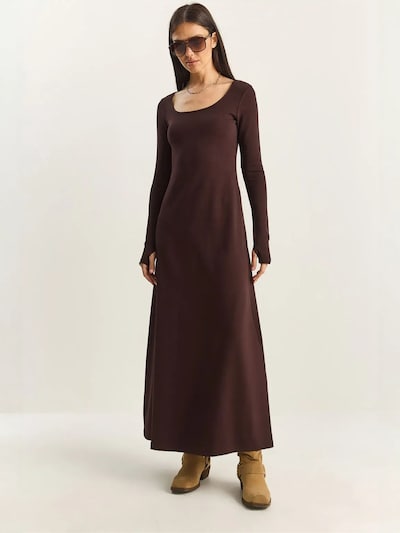 Bianco Lucci Robe en 36 en chocolat, Vue avec produit