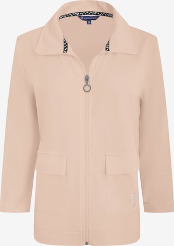 Navigazione Sweatjacke, Rückenlänge Gr. 38, Schulterspitze = 63cm in Beige: Vorderseite