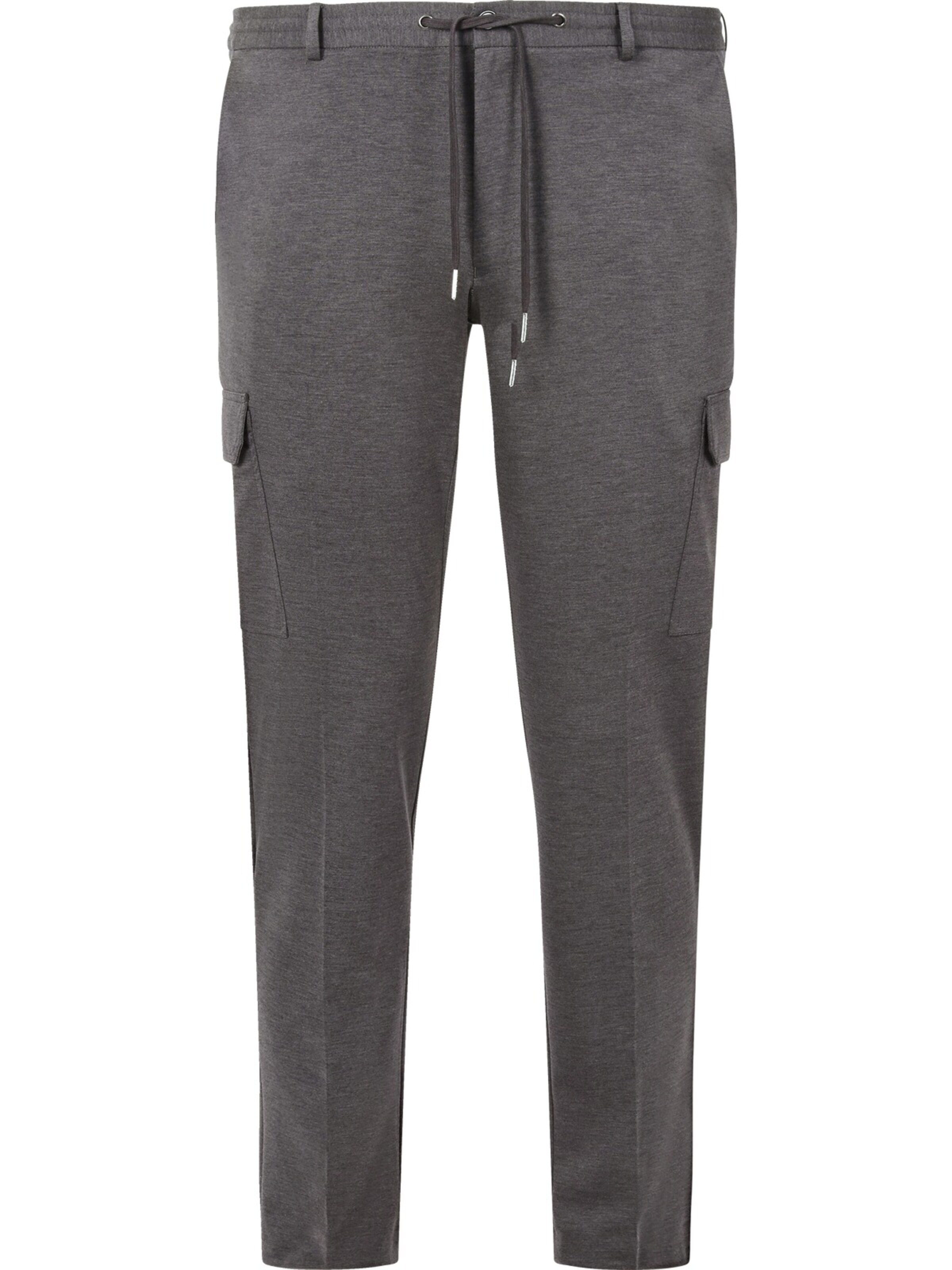 Charles Colby Loose fit Cargo Pants 'Baron Iolyn' in Grey: front