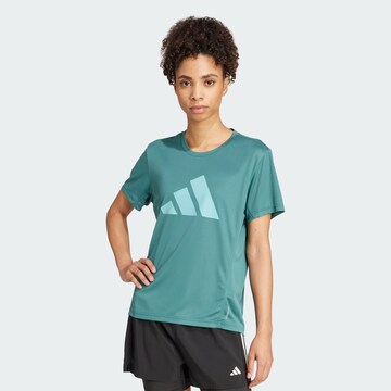 ADIDAS PERFORMANCE Performance Shirt 'Run It' in Green: front