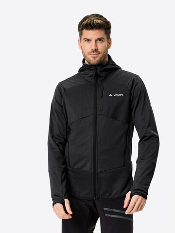 VAUDE Funktionele fleece-jas 'Monviso' in Zwart: voorkant