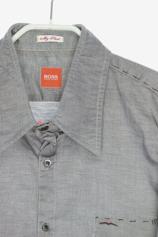 BOSS Black Button Up Shirt in L in Grey