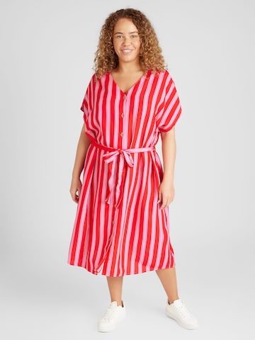 ONLY Carmakoma Shirt Dress 'BILLIE LIFE' in Red: front