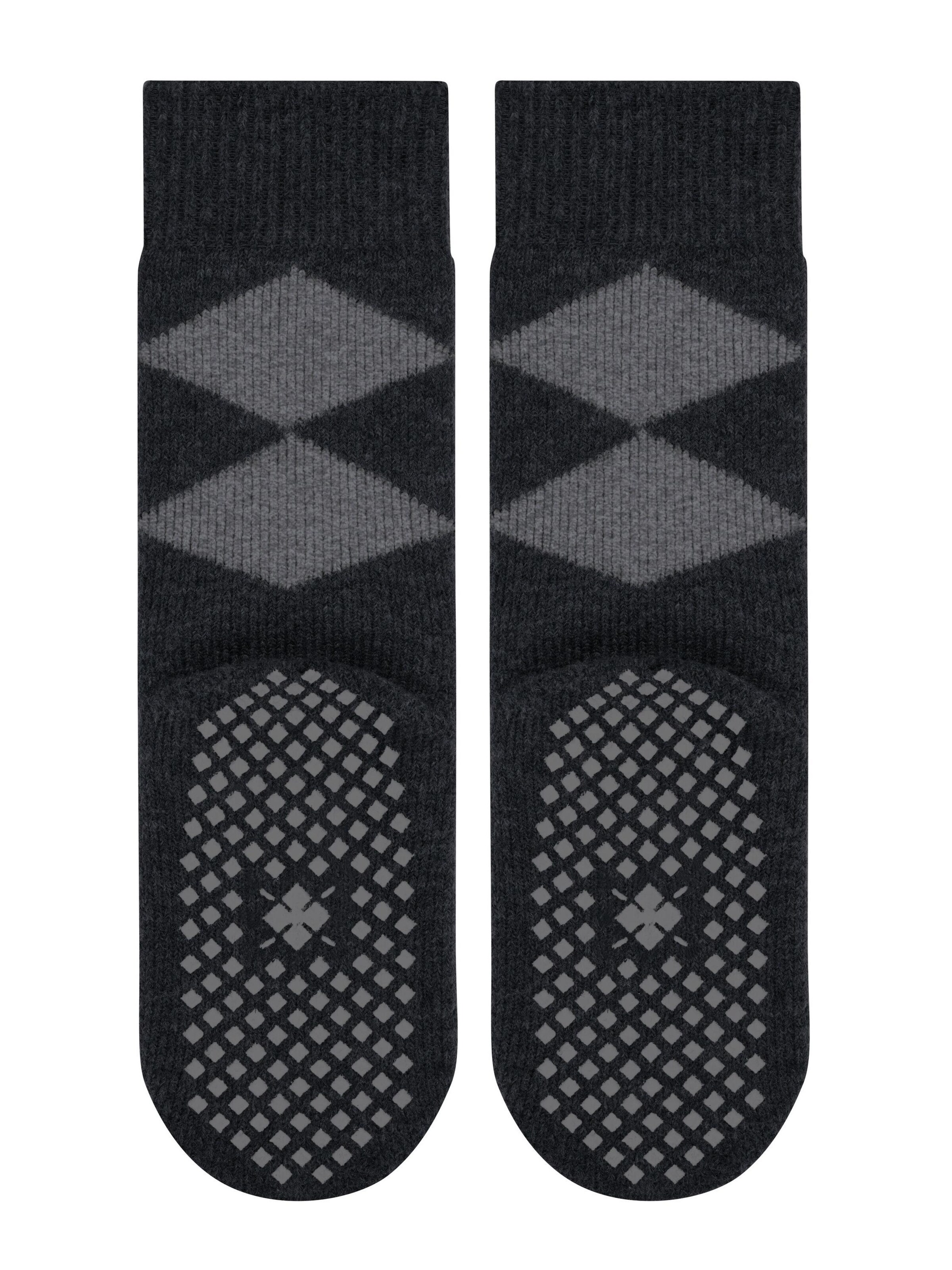 BURLINGTON Socken 'Cosy Argyle'‌‌‌‌ in Schwarz
