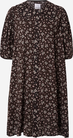 Line of Oslo Shirt Dress 'Lovely' in Brown: front