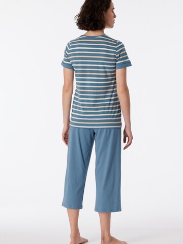 SCHIESSER Pyjama 'Casual Essentials' in Blau