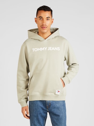 Tommy Jeans Суичър 'Classics' в зелено: отпред